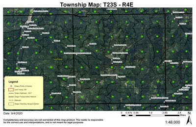 Ground Hog Mountain T23S R4E Township Map Preview 1