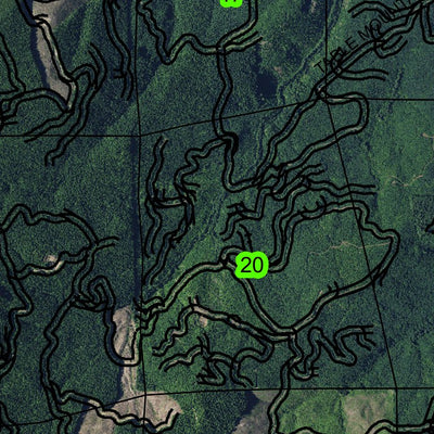 Sharps Creek T22S R1W Township Map Preview 2