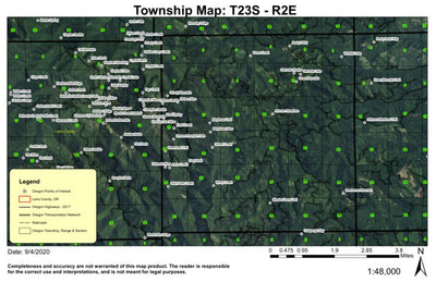 Grass Mountain T23S R2E Township Map Preview 1
