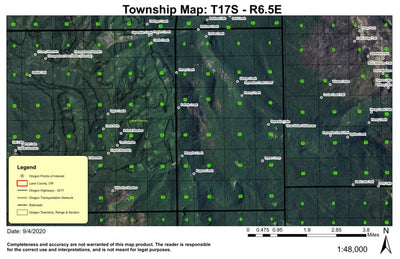 Ingram Camp T17S R6.5E Township Map Preview 1