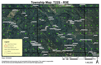 Wolf Mountain T22S R5E Township Map Preview 1