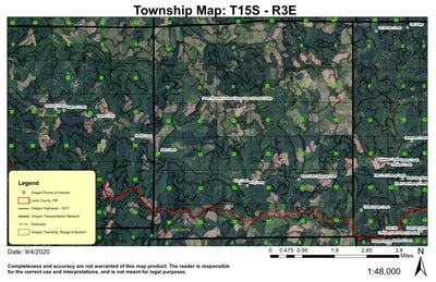 Green Mountain Lookout Tower T15S R3E Township Map Preview 1