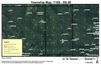 Wildcat Swamp T18S R6.5E Township Map Preview 1