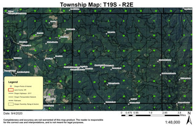 Winberry Mountain T19S R2E Township Map Preview 1