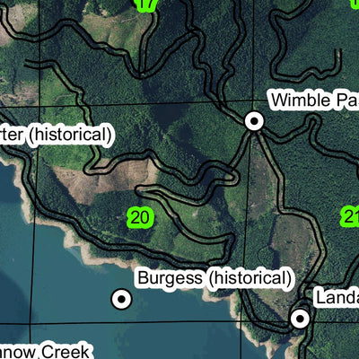 Lookout Point Lake T19S R1E Township Map Preview 2