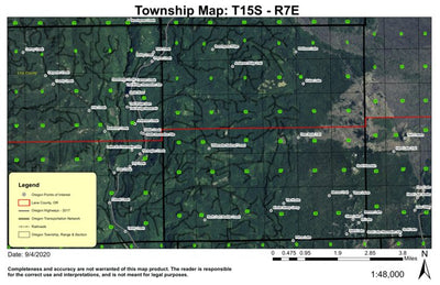 The Knobs T15S R7E Township Map Preview 1