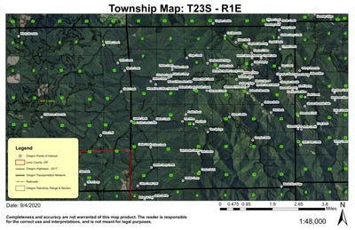 Scorpion Butte T23S R1E Township Map Preview 1