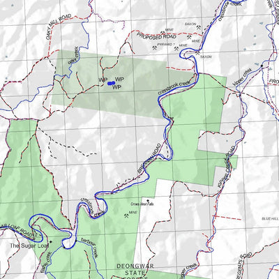 Getlost Map 9343 ESK Topographic Map V14b 1:75,000 Preview 2
