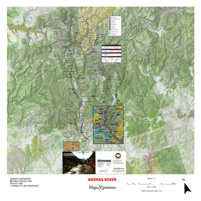 Animas River Topographic Map - Fish Colorado Preview 1