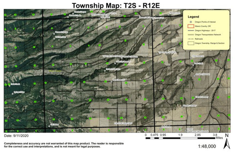 Friend T2S R12E Township Map Preview 1