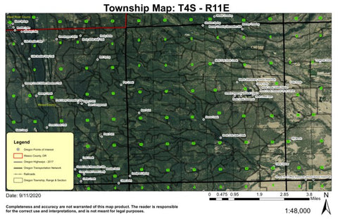 Bonney Crossing T4S R11E Township Map Preview 1