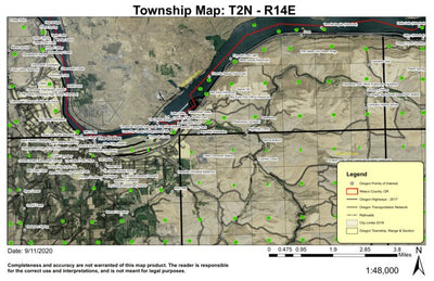 Fivemile Creek T2N R14E Township Map Preview 1