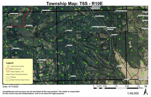 Beaver Butte T6S R10E Township Map Preview 1