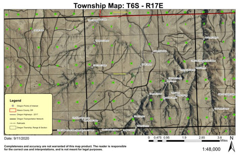 Kelsey Spring T6S R17E Township Map Preview 1