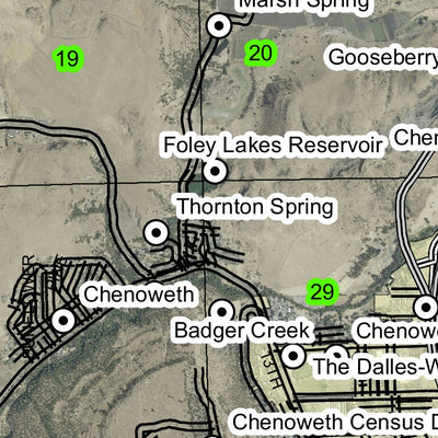 The Dalles T2N R13E Township Map Preview 2