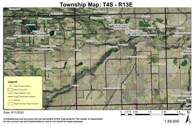 Tygh Valley T4S R13E Township Map Preview 1