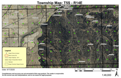 Salt Creek T5S R14E Township Map Preview 1