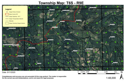 Mount Wilson T6S R9E Township Map Preview 1