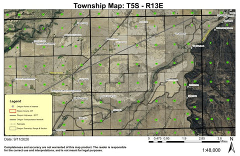 Devil Canyon T5S R13E Township Map Preview 1