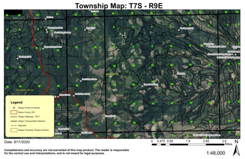 North Butte T7S R9E Township Map Preview 1