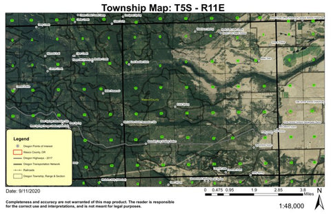 Boundary Log Scaling Station T5S R11E Township Map Preview 1