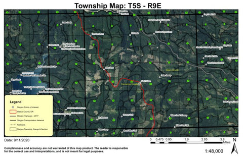 Abbot Pass T5S R9E Township Map Preview 1