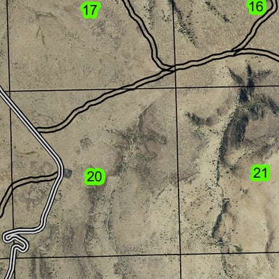 Antelope T7S R17E Township Map Preview 2