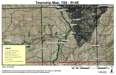 Warm Springs River T8S R14E Township Map Preview 1