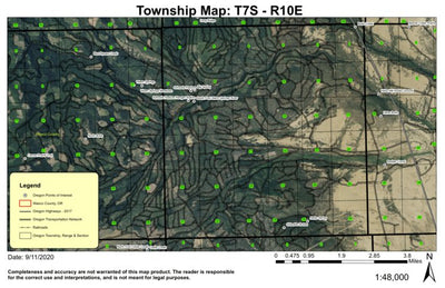 Schoolie Pasture T7S R10E Township Map Preview 1