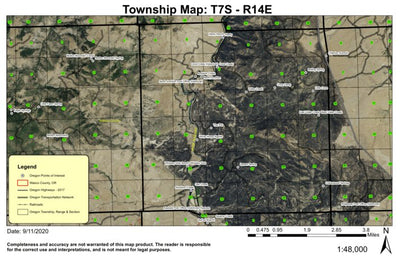 Hardy T7S R14E Township Map Preview 1