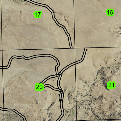 Antelope Valley T8S R17E Township Map Preview 2