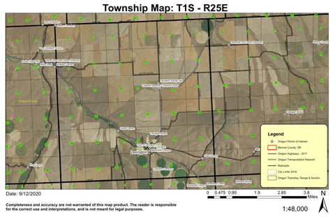Lexington T1S R25E Township Map Preview 1