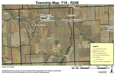 Ione T1S R24E Township Map Preview 1