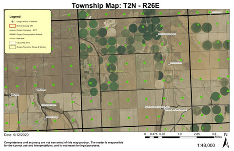 Alpine T2N R26E Township Map Preview 1