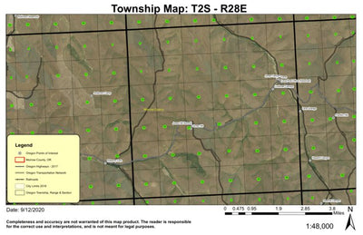 Jones Hill T2S R28E Township Map Preview 1