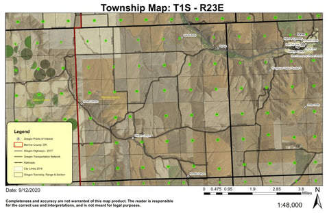 Saddle Butte T1S R23E Township Map Preview 1