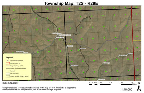 Franklin Hill T2S R29E Township Map Preview 1
