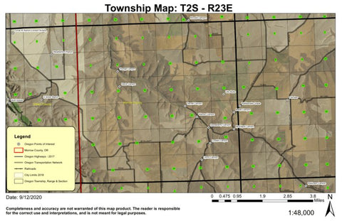Utts Butte T2S R23E Township Map Preview 1