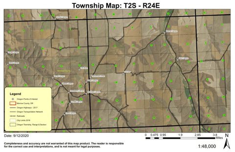Keck Canyon T2S R24E Township Map Preview 1