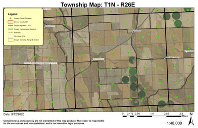 Sand Hollow T1N R26E Township Map Preview 1