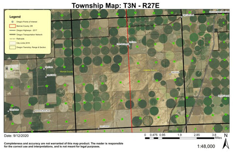 Ward Butte T3N R27E Township Map Preview 1