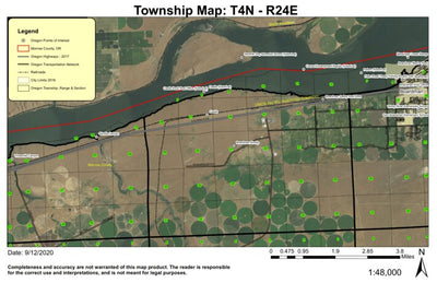 Boardman Airstrip T4N R24E Township Map Preview 1