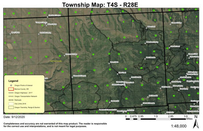 Bald Mountain T4S R28E Township Map Preview 1
