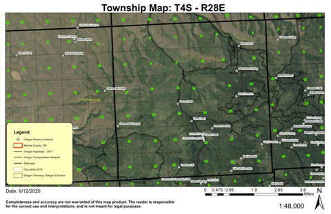 Bald Mountain T4S R28E Township Map Preview 1