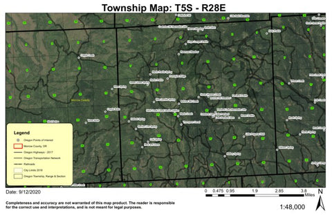 Heck and Gone T5S R28E Township Map Preview 1