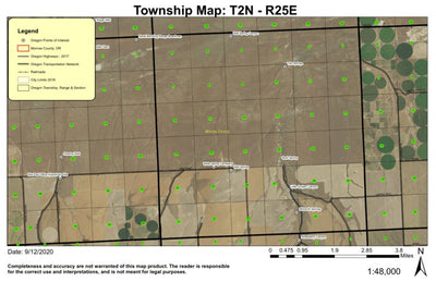 Naval Bombing Range Boardman T2N R25E Township Map Preview 1