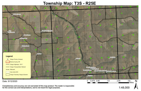 Ruggs T3S R25E Township Map Preview 1