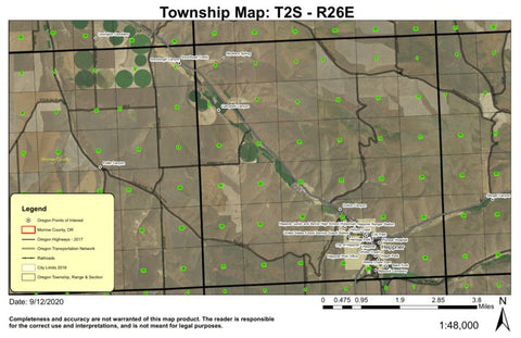 Heppner T2S R26E Township Map Preview 1