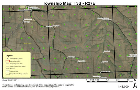 Heppner Division T3S R27E Township Map Preview 1