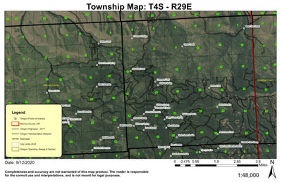 Arbuckle Mountain T4S R29E Township Map Preview 1